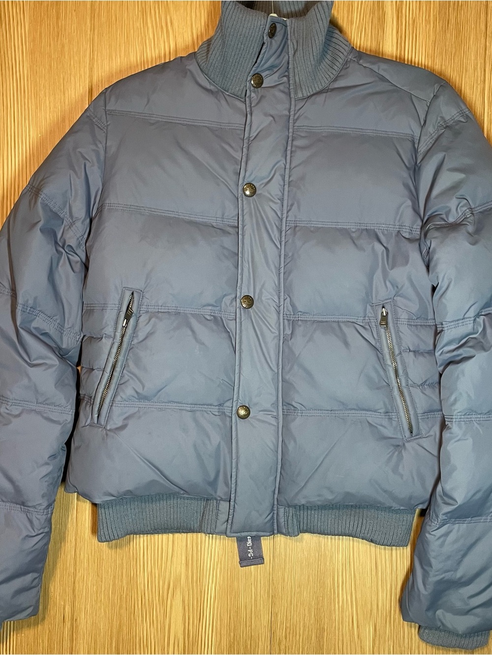 Vintage Diesel Real Down Bomber Puffer Jacket Slate Blue Women's Size XL